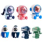 Automatischer Bleistiftspitzer mit Cartoon-Handkurbel, Stil:, Astronaut (Dark Blue), Astronaut (Light Blue), Astronaut (Pink), Little Rocket (Sky Blue), Little Rocket (Deep Sea Blue), Little Dinosaur (Dark Blue), Little Dinosaur (Lauret Green) – Bild 2