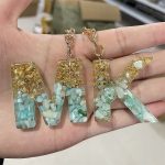 2 Stück Goldfolie Epoxidharz Englischer Buchstabe Schlüsselanhänger Taschenanhänger, A, B, C, D, E, F, G, H, I, J, K, L, M, N, O, P, Q, R, S, T, U, V, W, X, Y, Z – Bild 4