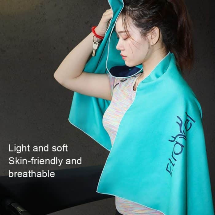 Etravel Sports Schnelltrocknendes Handtuch. Doppelseitiges Fleece-Badetuch, Small Black+Towel, Small Red+Towel, Small Navy+Towel, Small Blue+Towel, Small Grass Green+Towel – Bild 6