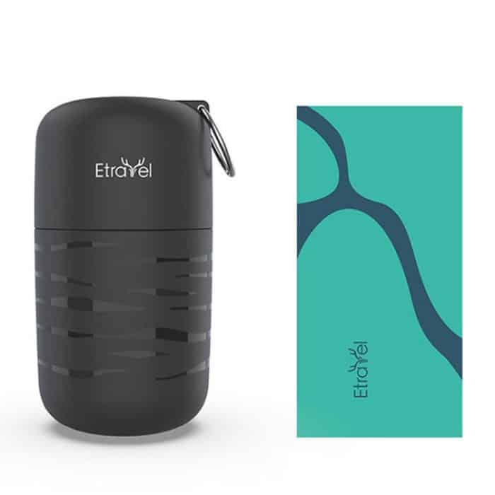 Etravel Sports Schnelltrocknendes Handtuch. Doppelseitiges Fleece-Badetuch, Large Black+Bath Towel, Large Red+Bath Towel, Large Navy+Bath Towel – Bild 1