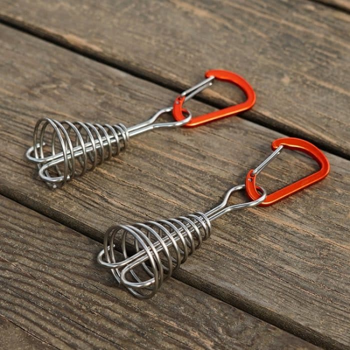 10 PCS Outdoor Barracks Octopus Buckle Camping Deck Nail Edelstahl Feste Zeltseilschnalle – Bild 2