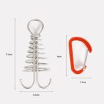 10 PCS Outdoor Barracks Octopus Buckle Camping Deck Nail Edelstahl Feste Zeltseilschnalle – Bild 3
