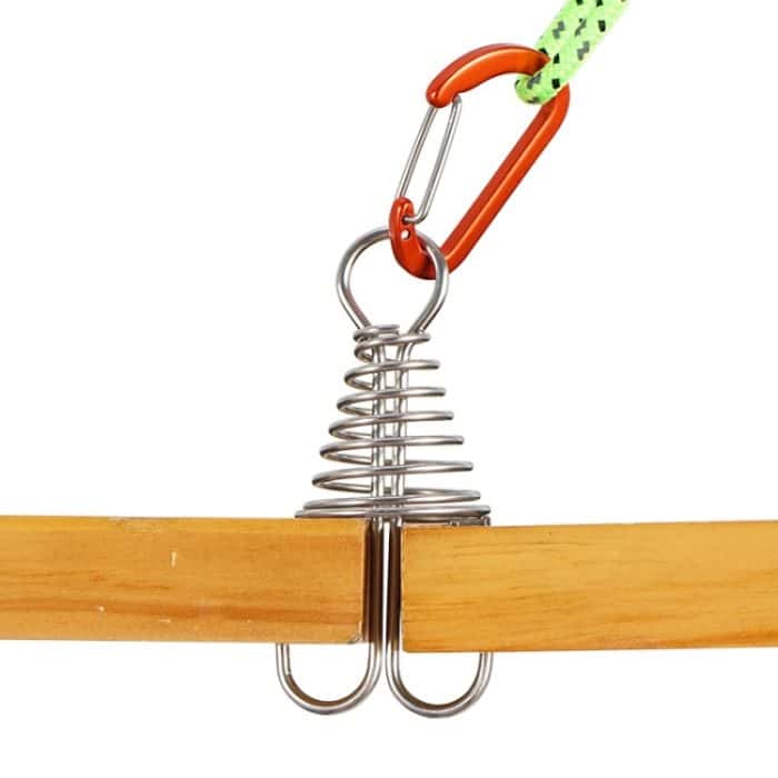 10 PCS Outdoor Barracks Octopus Buckle Camping Deck Nail Edelstahl Feste Zeltseilschnalle – Bild 5