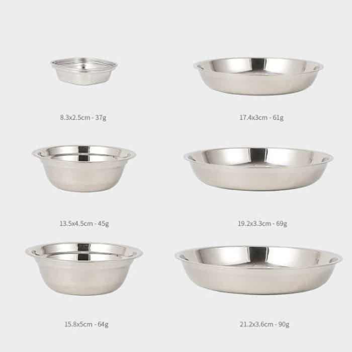 CLS Tragbarer Speiseteller aus Edelstahl für den Außenbereich, Campingbesteck, 22 PCS / Set – Bild 3