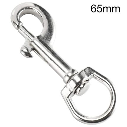 Drehbarer Einzelhaken-Haustierleinenhaken aus Edelstahl, 65mm, 70mm, 80mm, 90mm, 100mm