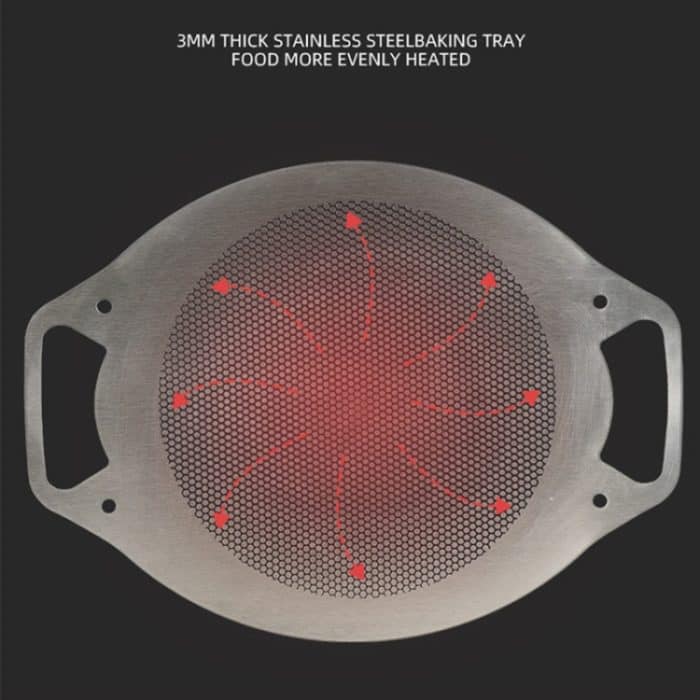 NOBANA Outdoor BBQ Pan Camping Edelstahl Bratpfanne, Stil:, BBQ Pan+Hemp Rope, BBQ Pan+Stand+Hemp Rope, BBQ Pan+BBQ Net+Hemp Rope, BBQ Pan+Stand+BBQ Net+Hemp Rope – Bild 4