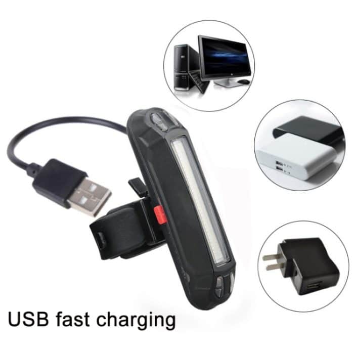 2 Stück LED wiederaufladbares Fahrrad-Warnstreifen-Rücklicht, OPP Red Light, OPP White Light, OPP Red&White Light, OPP Red&Blue Light – Bild 4