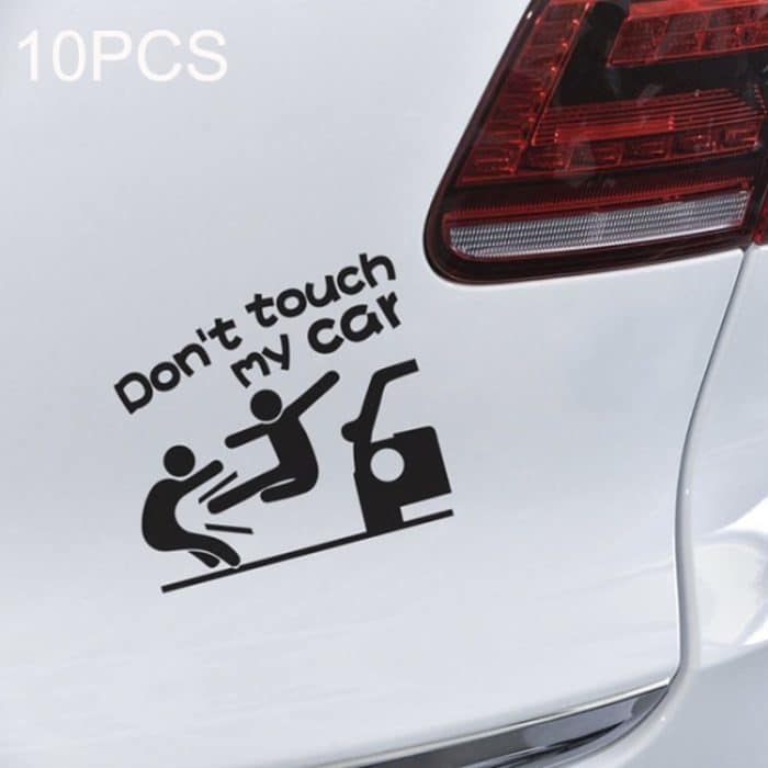 10 Stück reflektierender lustiger Text „Do Not Touch My Car“-Autoaufkleber, Funny Text – Bild 1