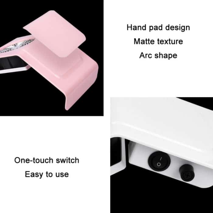 40W Nail Art Staubsauger Staubsammler, US Plug (White), EU Plug (White), US Plug (Pink), EU Plug (Pink) – Bild 5