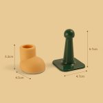 4 Sätze runder Zehen-Schuh-Tür-Saugnapf für Zuhause, Silikon, Anti-Kollisions-Türblocker, 4 Sets Gray+White, 4 Sets Deep Blue+Light Blue, 4 Sets Orange Red+Light Pink, 4 Sets Pine Green+Light Yellow – Bild 3