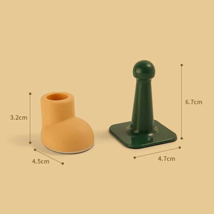 4 Sätze runder Zehen-Schuh-Tür-Saugnapf für Zuhause, Silikon, Anti-Kollisions-Türblocker, 4 Sets Gray+White, 4 Sets Deep Blue+Light Blue, 4 Sets Orange Red+Light Pink, 4 Sets Pine Green+Light Yellow – Bild 3