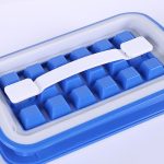 Zusammenklappbare Eiswürfelschale für Zuhause, Curling-Aufbewahrungsbox, Eiswürfelform, Stil:, Rectangle  Blue, Rectangle  Green, Diamond Blue, Diamond Yellow – Bild 3