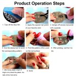 5 Stück quadratische Nagelkunst-Druckschablone aus Edelstahl, Nagelzubehör – Bild 4