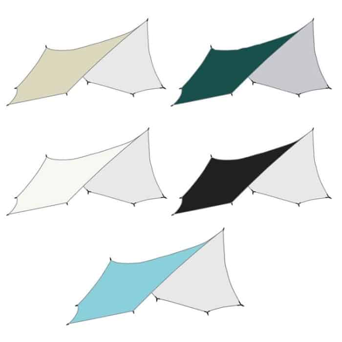 Achteckiger Vorhang für den Außenbereich, Regen- und Sonnenschutz, Camping-Sonnenschutz, Pergola, White, Green, Khaki, Black, Blue – Bild 2