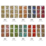 2 Sets Nail Art 6-Gitter-Diamant-Nagelschmuck mit spitzer Unterseite, 01 White Diamond, 02 AB, 03 Champagne, 04 Light Blue, 05 Purple Red, 06 Light Pink, 07 Light Green, 08 Lake Blue, 09 Red, 10 Colorful – Bild 2