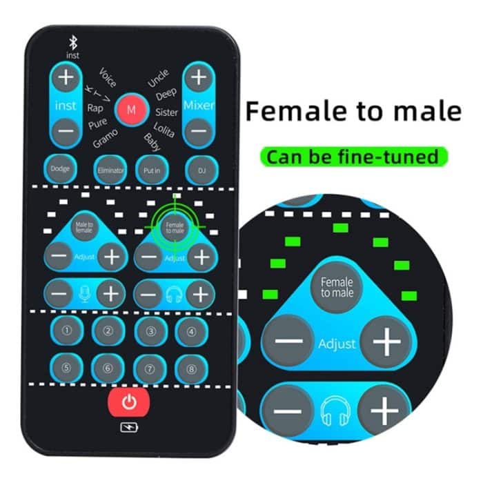 M10 Mobile Computer Soundkarte Mini Voice Changer K Song Recording Bluetooth Voice Changer – Bild 2