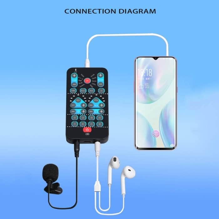 M10 Mobile Computer Soundkarte Mini Voice Changer K Song Recording Bluetooth Voice Changer – Bild 5
