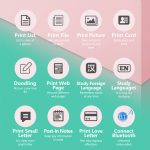 C19 200DPI Schüler-Hausaufgabendrucker Bluetooth Tintenloser Taschendrucker, Pink, Blue, Pink Printer Paper x 5, Blue Printer Paper x 5, Pink Sticker x 5, Blue Sticker x 5, Pink Set, Blue Set – Bild 4