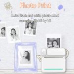 C19 200DPI Schüler-Hausaufgabendrucker Bluetooth Tintenloser Taschendrucker, Pink, Blue, Pink Printer Paper x 5, Blue Printer Paper x 5, Pink Sticker x 5, Blue Sticker x 5, Pink Set, Blue Set – Bild 5