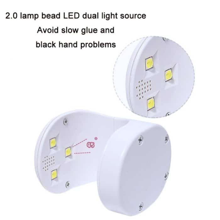 USB-Mini-Nagel-Phototherapie-Lampe, Nagellack-Backlampe, Farbe:, White, Pink, Black, Blue, Green, Purple – Bild 4