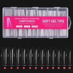 240 Stück/Box dünne, weiche, transparente Nagelstücke, Super Long Denim Nails, Extra Long Hose Nails, Super Long Full Stick Nails, Super Long Pointed Nails, Extra Long Ballet Nails – Bild 5