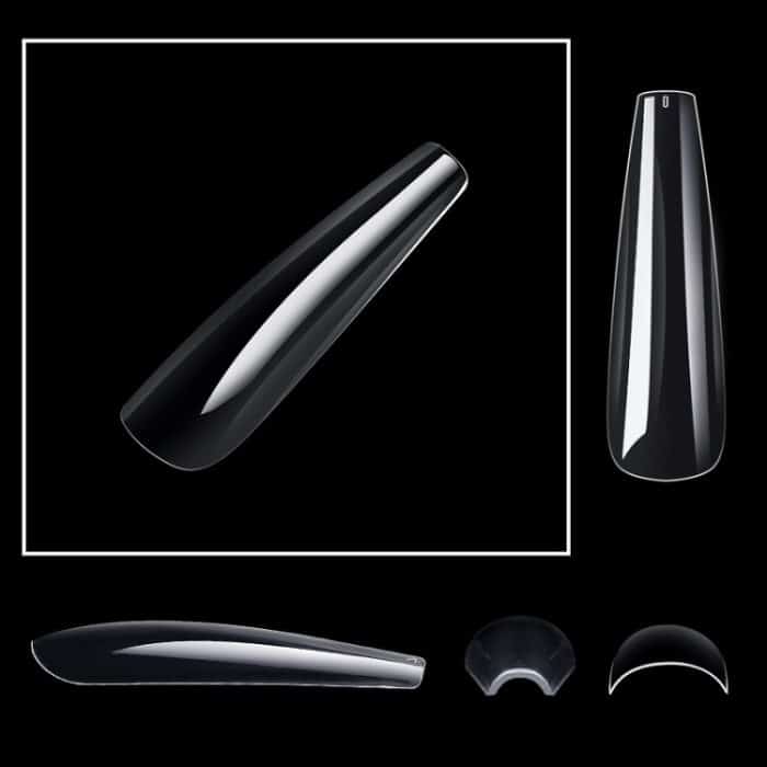 240 Stück/Box dünne, weiche, transparente Nagelstücke, Super Long Denim Nails, Extra Long Hose Nails, Super Long Full Stick Nails, Super Long Pointed Nails, Extra Long Ballet Nails – Bild 2