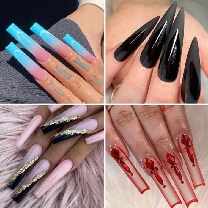 240 Stück/Box dünne, weiche, transparente Nagelstücke, Super Long Denim Nails, Extra Long Hose Nails, Super Long Full Stick Nails, Super Long Pointed Nails, Extra Long Ballet Nails – Bild 4
