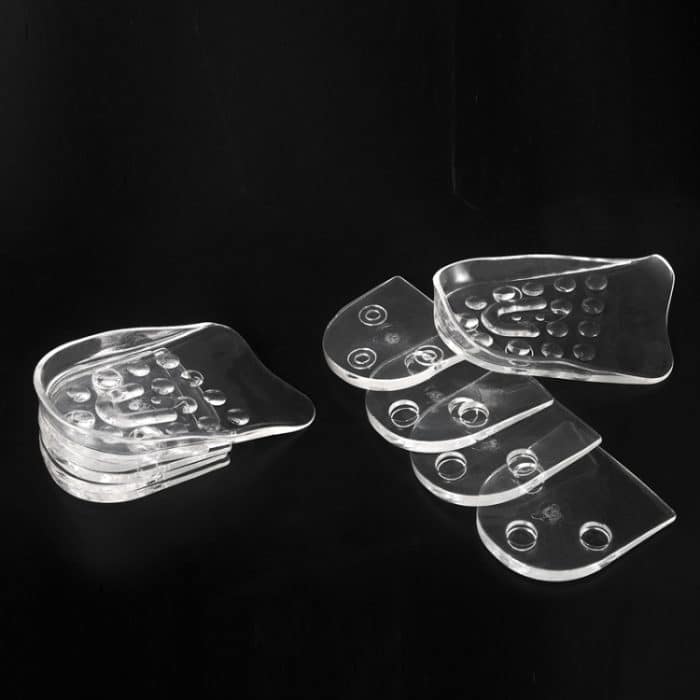 2 Paar frei kombinierbare fünfschichtige, höhenerhöhende Einlegesohle aus Silikon-Fersenpolster – Bild 2