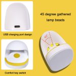 Mini Shark Phototherapie-Lampe, tragbar, schnell trocknend, Nagellampe, Farbe:, White, White With USB Cable, Pink, Pink With USB Cable – Bild 4