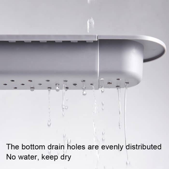 2-teilige Demontage mit Handtuchstangen-Teleskop-Spülbeckenständer, White, Grey – Bild 3