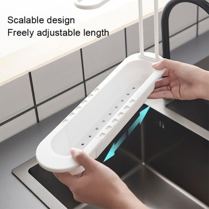 2-teilige Demontage mit Handtuchstangen-Teleskop-Spülbeckenständer, White, Grey – Bild 4