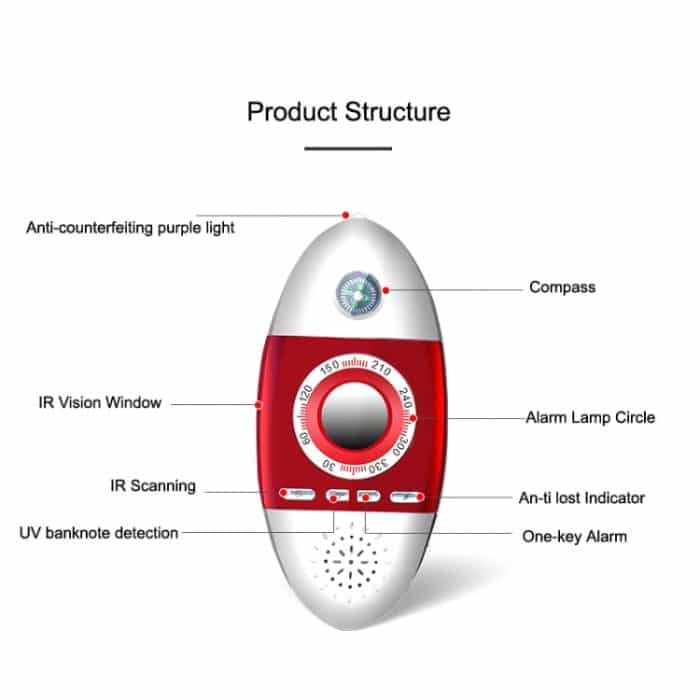 K200 Hotel Anti-Sneak-Kamera Multifunktions-Infrarotkamera-Detektor Farbzufällige Lieferung – Bild 3
