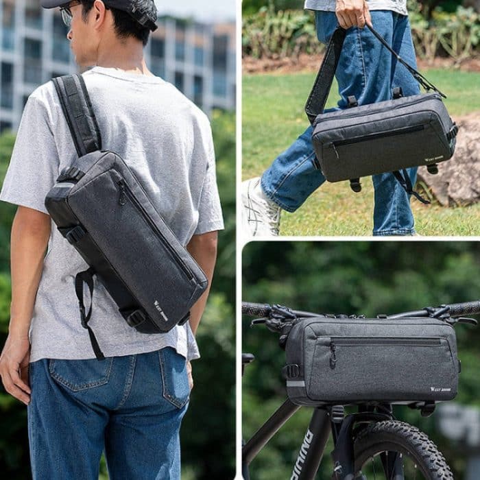 WEST BIKING YP0707301 Mountainbike-Lenkertasche, multifunktionale Kopftasche mit großem Fassungsvermögen, WEST BIKING YP0707301 – Bild 6