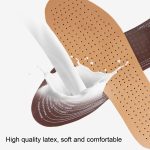 5 Paar Unisex perforierte Latex-Einlegesohle Schweißabsorbierende Einlegesohle – Bild 3
