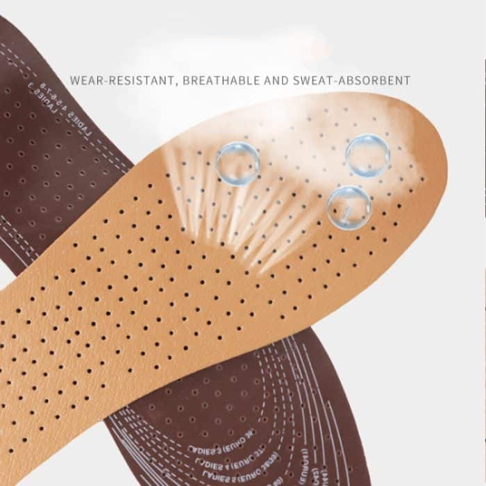 5 Paar Unisex perforierte Latex-Einlegesohle Schweißabsorbierende Einlegesohle – Bild 4