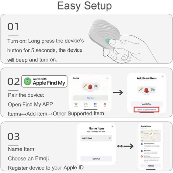 Nutale F11X Bluetooth-Telefonschlüssel-Anti-Verlust-Tracker-Alarm – Bild 5