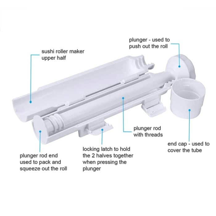3 Stück Home Circular Barrel Sushi Modell DIY Sushi Werkzeug, Sushi Model White, Sushi Model Wheat Pink, Sushi Model Wheat Blue, Sushi Model Wheat Green, Sushi Model Wheat Apricot, Sushi Model Black – Bild 3