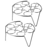 2 Stück Küchen-Edelstahl-Eierregal für gedämpfte Eier, Stil:, 4.0 Line High Feet, 4.0 Line Short Feet, 4.0 Line 6-pointed Star High Feet, 4.0 Line 6-pointed Star Short Feet, 4.0 Line 13 Holes