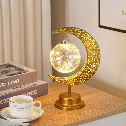 LED-Mondlampe aus Schmiedeeisen, dekorative Lampe, Festival-Tischlampe, Stil:, Hanging Ball, Bubble Ball, Rattan Star
