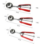 Eisportionierer aus Edelstahl 304 mit Silikongriff, Durchmesser, 4cm, 5cm, 6cm – Bild 3
