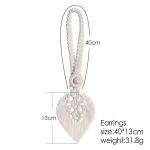 Handgeflochtenes Holzperlen-Vorhang-Krawattenband mit freier Schnalle und Quasten-Krawattenseil, 13x40cm – Bild 6