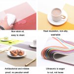 5 Stück PVC wasserdichte, ölbeständige Esstisch-Isoliermatte, Black White, Dark Coffee, Coffee, Light Gray, Red, Dark Red, Orange Red, Green, Sapphire, Beige, Purple – Bild 4