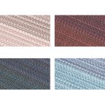 5 Stück gewebte PVC-Wärmeisolationspads mit Weihnachtsverlauf und Verdickung, Coffee, Red, Dark Blue, Light Blue – Bild 2