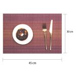 5 Stück gewebte PVC-Wärmeisolationspads mit Weihnachtsverlauf und Verdickung, Coffee, Red, Dark Blue, Light Blue – Bild 3