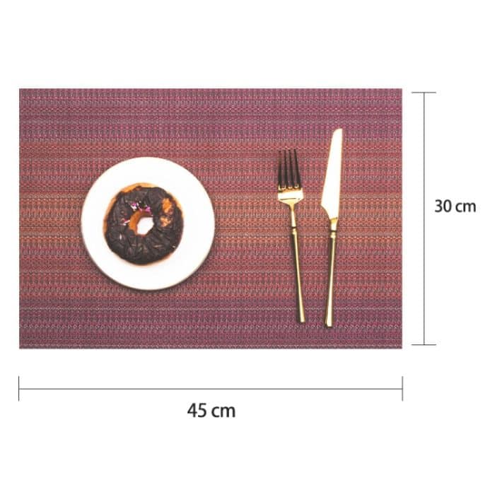 5 Stück gewebte PVC-Wärmeisolationspads mit Weihnachtsverlauf und Verdickung, Coffee, Red, Dark Blue, Light Blue – Bild 3