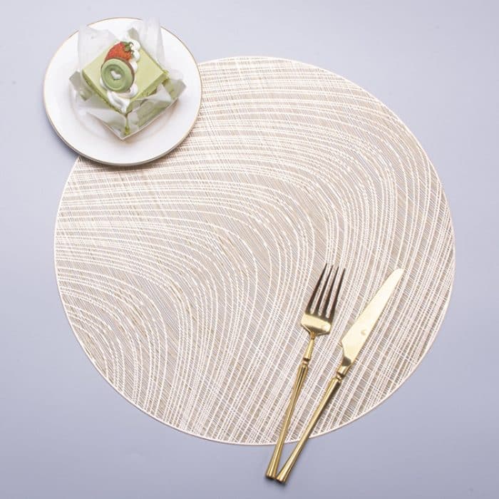 TBD0602804601A.jpg 6 Stück hohle, bronzierende PVC-Wärmeisolations-Tischmatten, Gold, Silver, Rose Gold – Bild 1