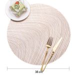 6 Stück hohle, bronzierende PVC-Wärmeisolations-Tischmatten, Gold, Silver, Rose Gold – Bild 3