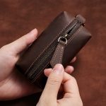 QY-9029 Auto Universal Retro Crazy Horse Leder Schlüsseletui, Crazy Horse Leather Dark Coffee – Bild 4