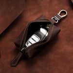 QY-9029 Auto Universal Retro Crazy Horse Leder Schlüsseletui, Crazy Horse Leather Dark Coffee – Bild 5