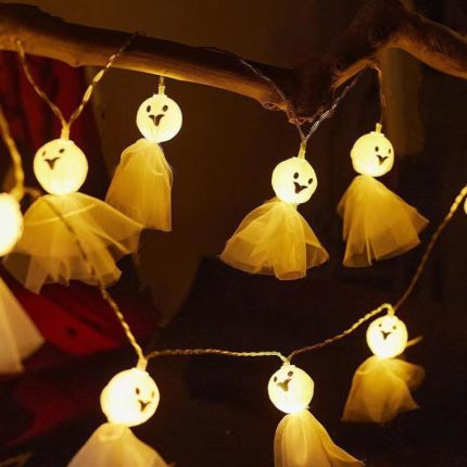 LED-Halloween-Dekoration, leuchtendes Tuch, Geisterornament, Lichterkette, 1.5m 10 Lights, 3m 20 Lights, 6m 40 Lights